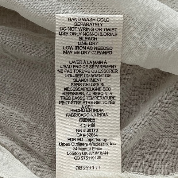 Free People Lace Sheer Tunic Top Pintuck Button Back M - Picture 16 of 16